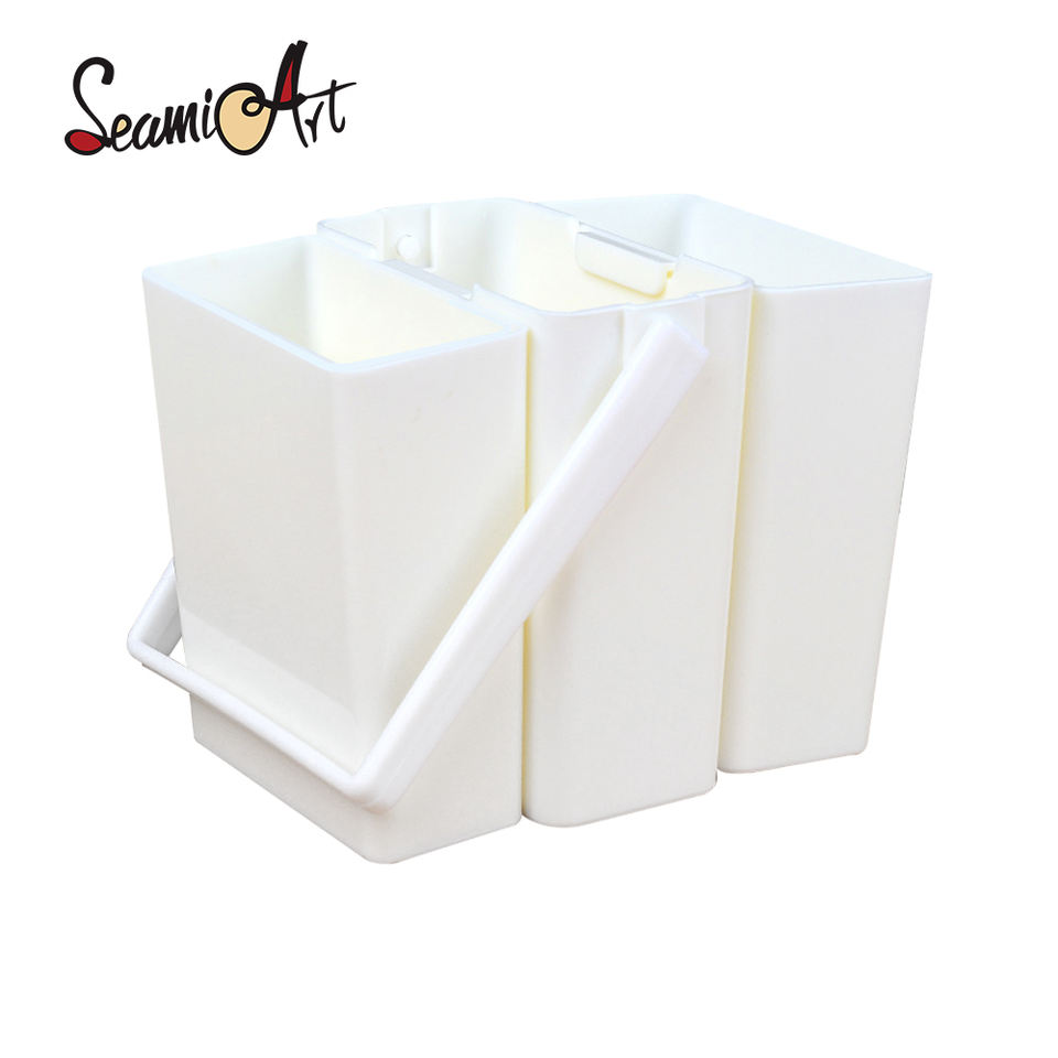 1Set Triple Water Color Painting Brush Washer Washing Bucket Quality ...