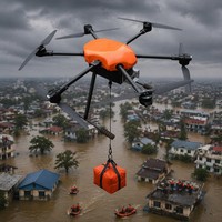 X1000pro Hexacóptero Industrial para Socorro en Casos de Desastre, Carga Útil de 25 kg, Entrega por Cable, FPV Térmico de 15 km, GNSS Dual de 6 Ejes, 1 Año de Garantía