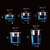 Promotie 16Oz 117Mm 650Ml Ronde Vorm Plastic Salade Fruit Groente Noten Deli Container Beker Met Deksel