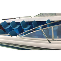 Bateau à vitesse de bonne qualité, fabriqué en chine, coque en fibre de verre, moteur de pont de ville, visualisation, gilet de sauvetage électrique, dock, cabine en acier inoxydable