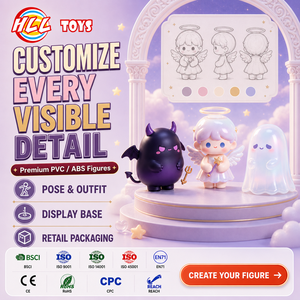 Figurine créative ange-diable en PVC et ABS, personnalisable OEM/ODM, décorative et de collection, pour la maison, le bureau, ou comme cadeau promotionnel. - Product Image 1