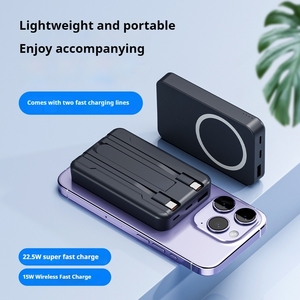 PD 20W ชาร์จเร็ว10000mAh Power Bank แม่เหล็ก15W ที่ชาร์จแบบพกพาไร้สายปรับแต่งโลโก้ที่วางโทรศัพท์มือถือพาวเวอร์แบงค์ - Product Image 6