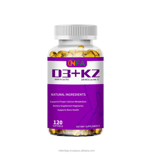 Gélules à la vitamine D de marque privée avec des ingrédients naturels d'huile de noix de coco adaptés aux femmes et aux hommes complément alimentaire sain pour les os - Product Image 1