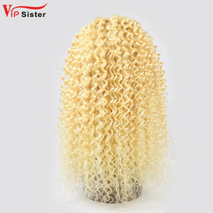 Perruque frontale 13x4 HD transparente, bouclée profonde, <span class=keywords><strong>blonde</strong></span> 613, en cheveux humains bruts indiens, avec dentelle HD - Product Image 3
