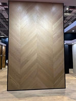 Parquet en bois d'ingénierie à motif diamant, mosaïque, qualité ENF, système de pose clipsable, bois massif