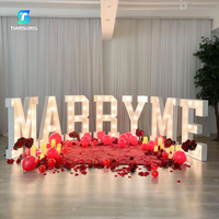 Chiffres géants en métal personnalisés avec LED, lettres lumineuses géantes de 4 pieds, enseigne électronique illuminée pour événements, fournitures de mariage