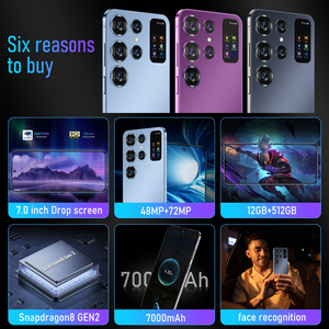 Téléphone portable Smartphone S24 Ultra 16 Go + 512 Go, écran 7 pouces, débloqué, double carte SIM, téléphones 5G, Android 13.0, téléphone mobile - Product Image 3