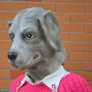 Masque tête de chien du zodiaque chinois pour Halloween, accessoire de tête animalière pour spectacle et défilé de mode - Product Image 4