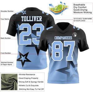 Camiseta de Fútbol Personalizada Sublimada con Cuello en V, Absorbente de Humedad, Manga Corta, Uniformes de Poliéster/Algodón para Hombres y Mujeres, Deportes - Product Image 2