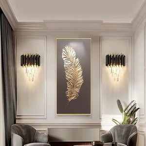 Lampadario a sospensione moderno nordico rotondo TYSON in cristallo K9 di lusso, nero e oro, con luci LED per interni, lampada a sospensione per la casa - Product Image 4