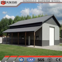 Petite Maison Maison Préfabriquée Bâtiment de Ferme Structure Métallique Barndominium Kits Grange Métallique en Acier