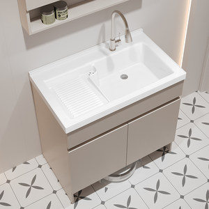 Modern <b>Wall</b>-Mounted Bathroom Vanity Ceramic Basin 60-Inch <b>Rectangle</b> MDF Cabinet Contemporary Design 3-Year Warranty Eco-Friendly - Product Image 4