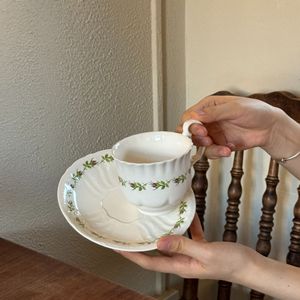 British Vintage Rose Ceramic Eco-Friendly 250ml Tea <b>Cup</b> <b>Saucer</b> Set Flower-Design Home Dessert Coffee Afternoon Tea Serving - Product Image 4