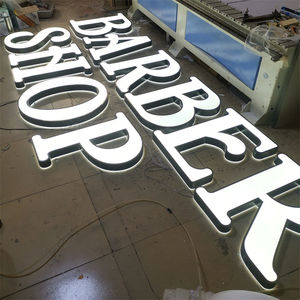 Huruf Timbul Logam 3D Kustom dengan Lampu LED untuk Papan Nama Toko Pangkas Rambut - Product Image 6