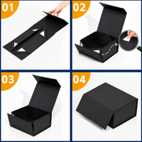 Boîte cadeau de luxe rose avec logo personnalisé, fermeture magnétique, boîte en papier pliable personnalisée pour l'emballage de chaussures et de vêtements