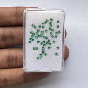 Jewel Creation - Esmeralda Zambiana Natural de 2 mm, Verde, Certificada por IGI, Corte Princesa Facetado, Cuadrada, Suelta, Preciosa, Directamente de las Minas - Product Image 4