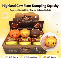 Nouveau design Jouet souple à presser en forme de vache des Highlands, à remontée lente, anti-stress, jouet sensoriel fantaisie, cadeaux de fête