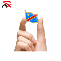 Broche drapeau du Congo personnalisable, petite, portable, en métal, souvenir d'activité patriotique 2026