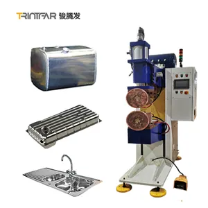 Automatic Pneumatic Capacitor Discharge Panels Stainless Steel Pneumatic Metal Foot Pedal Seam Muffler Welding Machine