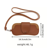 Étui de rangement magnétique pour lunettes, étui à lunettes en cuir, porte-lunettes de soleil portable anti-pression à accrocher au sac à main