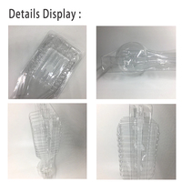 Boîtes en plastique rectangulaires fabriquées par thermoformage, type clamshell, pour l'emballage agricole et le transport de légumes et de plantes