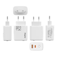 Chargeur de téléphone portable Super Flash Charging Circle LED Light PD 25W Type-C, modèles européens, américains et britanniques pour iPhone 17 Pro Max