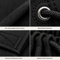 Tas Serut Katun dengan Logo Cetak Kustom Tas Serut Kanvas Katun Tas Sepatu Tas Hadiah Kantong Debu Penutup dengan Cetak Logo