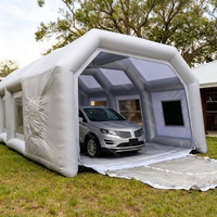Cabine de peinture gonflable étanche, abri de voiture hermétique, tente de pulvérisation pour garage, double couture, installation facile, pompe à air électrique