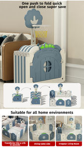 MIGO बियर फैक्ट्री फोल्डेबल प्ले पेन यार्ड सेफ्टी इंडोर स्लाइड स्विंग सेट प्लेग्राउंड किड्स सेफ्टी प्लेपेन बेबी फेंस बेबी के लिए - Product Image 2