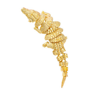 Xiliangfeizi trâm cài cá sấu cổ điển xuyên biên giới, trâm cài cá sấu động vật hợp kim có thể di chuyển, phụ kiện quần áo nam - Product Image 5