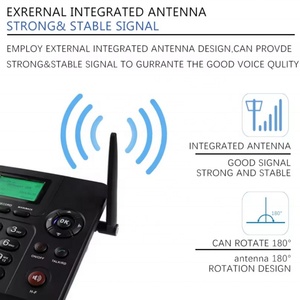 Fixed Wireless Phone Cordless SIM <b>Card</b> GSM Classic Desk Phone FWP 602 <b>Table</b> Phone 2 SIM FM Radio Landline - Product Image 6