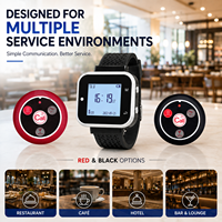 Système d'appel sans fil pour restaurant 433,92 MHz avec récepteur d'appel pour serveur et boutons d'appel, de facturation, d'annulation de commande pour café, hôtel, bar