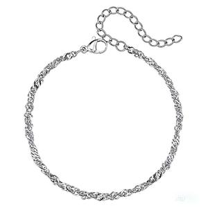 Pulsera de Acero Inoxidable con Diseño de Ondas de Agua, Longitud Ajustable, Estilo Hip Hop, Accesorios de Moda - Product Image 3