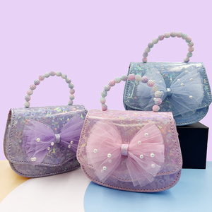 Factory Bulk Fashion Bow Ornament Princess <b>Bag</b> Girls Daily Use Mini Candy Crossbody Purse - Product Image 1