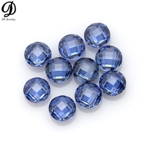 Pierre précieuse synthétique saphir bleu de forme ronde Offre Spéciale pour bijoux - Product Image 1