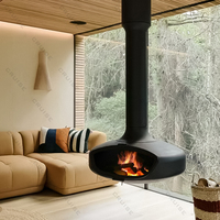 Poêle à bois à flamme réelle décorative noire pour plafond, vente en gros CRUISE, poêles, cheminée suspendue