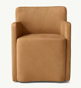 Sillas de Comedor Artísticas con Marco de Madera de Diseño Minimalista Moderno, Sillón de Comedor Totalmente Tapizado en Cuero o Tela - Product Image 6