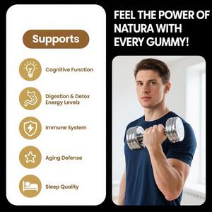 Shilajit Gummies Soulager le stress mental Améliorer l'absorption des nutriments Bénéfique pour le système immunitaire Supplément Ashwagandha - Product Image 5