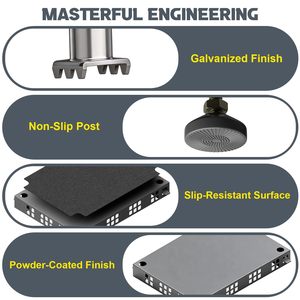 Estabilizador <span class=keywords><strong>de</strong></span> <span class=keywords><strong>Escaleras</strong></span> <span class=keywords><strong>de</strong></span> Acero Aleado Gris para <span class=keywords><strong>Escaleras</strong></span> y Terrenos Irregulares con Almohadillas Antideslizantes y Altura Ajustable - Product Image 6