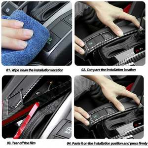 Per <span class=keywords><strong>Honda</strong></span> <span class=keywords><strong>Civic</strong></span> 10th 2016-2021 Car Interior Drive Central Control Gear Panel Cover Button decorazione accessori per auto <span class=keywords><strong>Sticker</strong></span> - Product Image 6