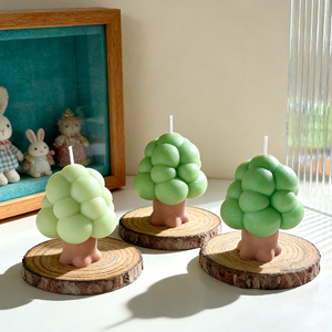 Velas Aromáticas Novedosas al por Mayor con Forma de Árbol de Burbujas, Mini Árbol Verde de Cera de Soja, Regalos de Navidad, Velas Personalizadas con Aromas - Product Image 3