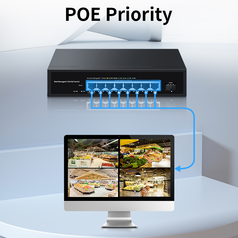 8-port 2.5G Web Managed Poe Switch - HORACO ZX-AFGW-SWTG218ANS-100