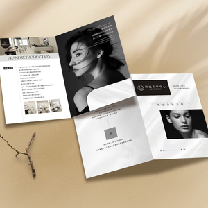 โฟลเดอร์นำเสนออุตสาหกรรมความงาม A4/A5ที่มีกระเป๋าและช่องเสียบการ์ดสำหรับทำผมร้านทำเล็บและการสร้างแบรนด์ดูแลผิว - Product Image 2