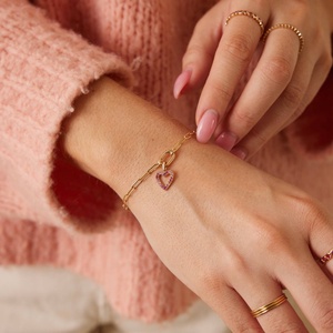 Waterproof New DIY Basic Loose Mouth Chain Stainless Steel 18K Gold Color Oval Butterfly Necklace for Anniversary - Product Image 2