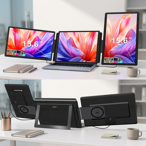 Écran d'extension pour ordinateur portable 15,6 pouces, moniteur triple portable détachable 1080P IPS HDR USB-C double écran pour affaires, trading et gaming - Product Image 1