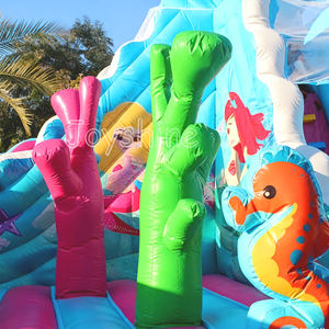 JOYSHINE Castello Gonfiabile a Forma <span class=keywords><strong>di</strong></span> Sirena 6m Certificato CE per Bambini, Design per Uso Commerciale Facile da Montare - Product Image 4