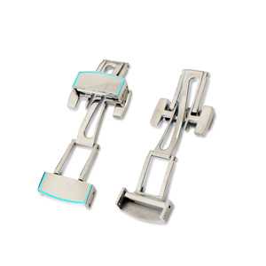 Fibbie Luminose, Chiusure <span class=keywords><strong>Lume</strong></span> in Acciaio Inossidabile, Fibbie di Alta Qualità per Orologi, Chiusure per Cinturini in Gomma - Product Image 2