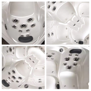 <span class=keywords><strong>Spa</strong></span> de jardin moderne pour 5 adultes et enfants, bain à remous portable en acrylique avec gros jets de massage pour une immersion relaxante - Product Image 4