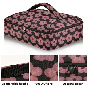 Sac isotherme portable Aloha, motif floral hawaïen Hau, impression personnalisée, pour barbecue, transport de casseroles et plats à emporter - Product Image 2