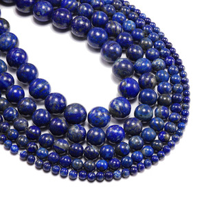 Perles en vrac de Lapis Lazuli naturel, rondes, bleues, accessoires de bijoux, bracelet DIY, vente en gros, perles dispersées ST0230 - Product Image 1